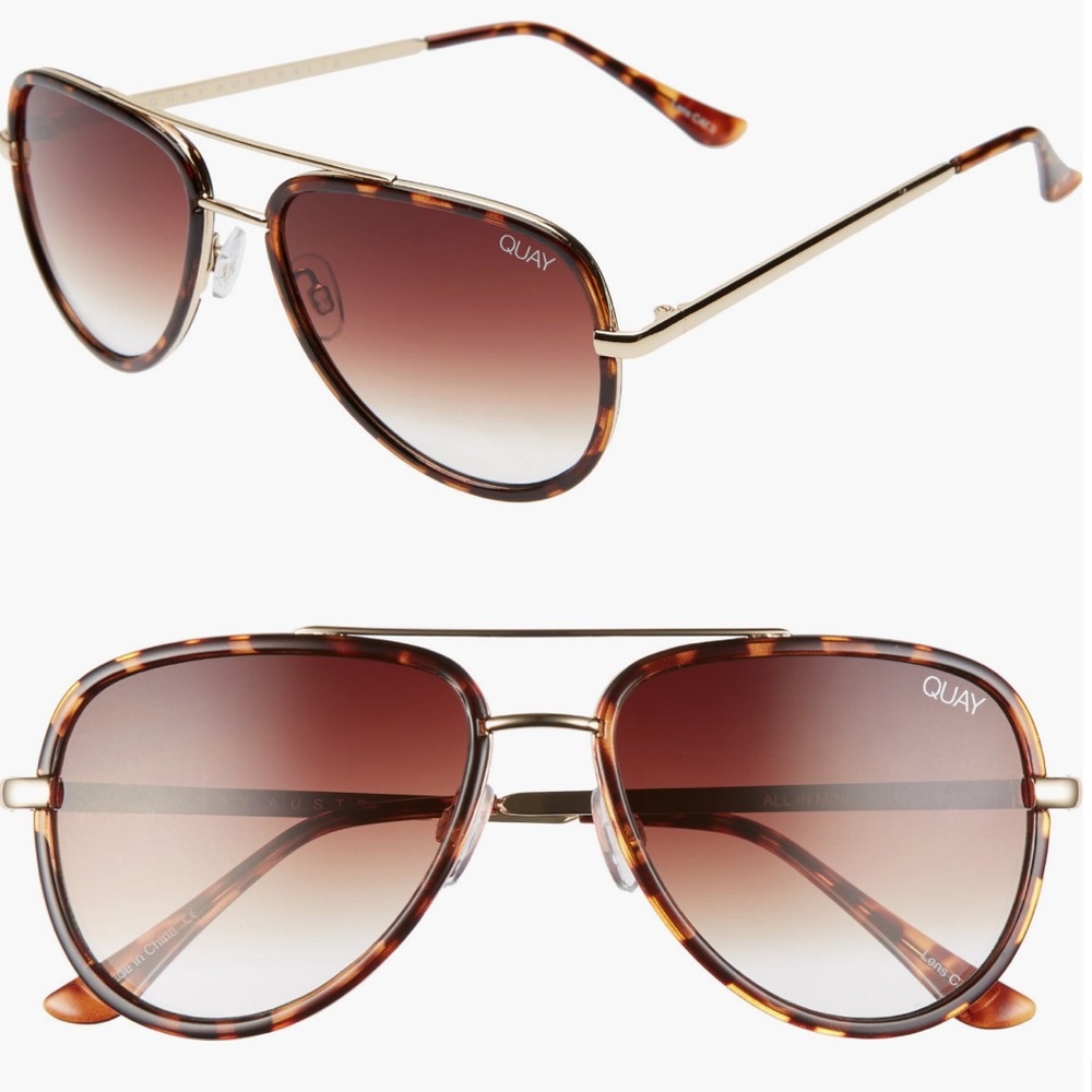 Quay Australia All In 52mm Mini Aviator Sunglasses